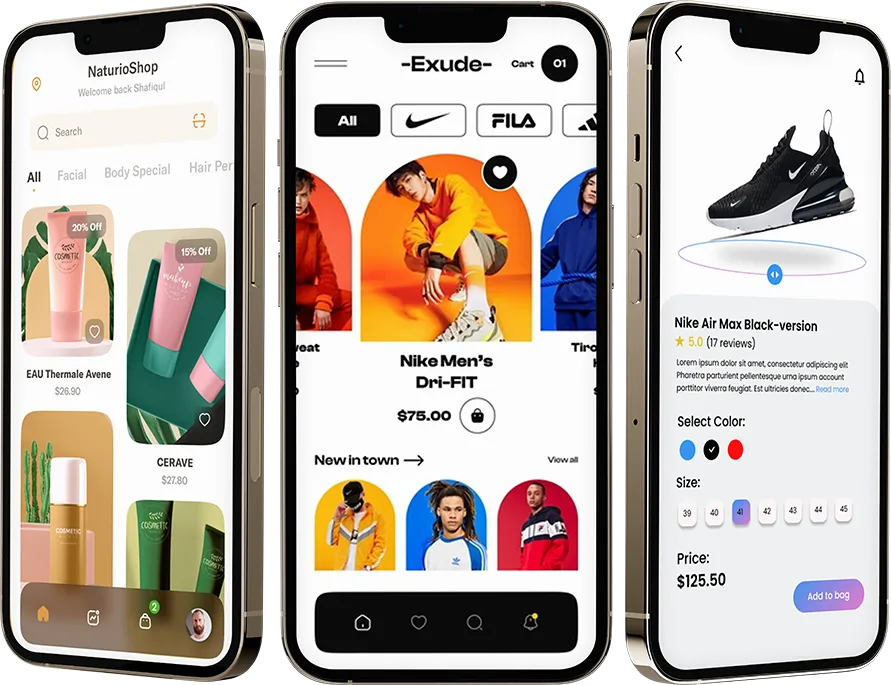 INCREASE YOUR SALES WITH CUSTOM ECOMMERCE MOBILE APPS